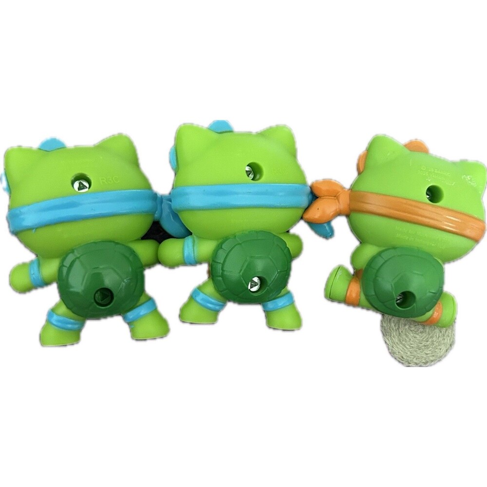 Lot of 3 McDonalds Hello Kitty Teenage Mutant Ninja Turtles TMNT Happy Meal Toys